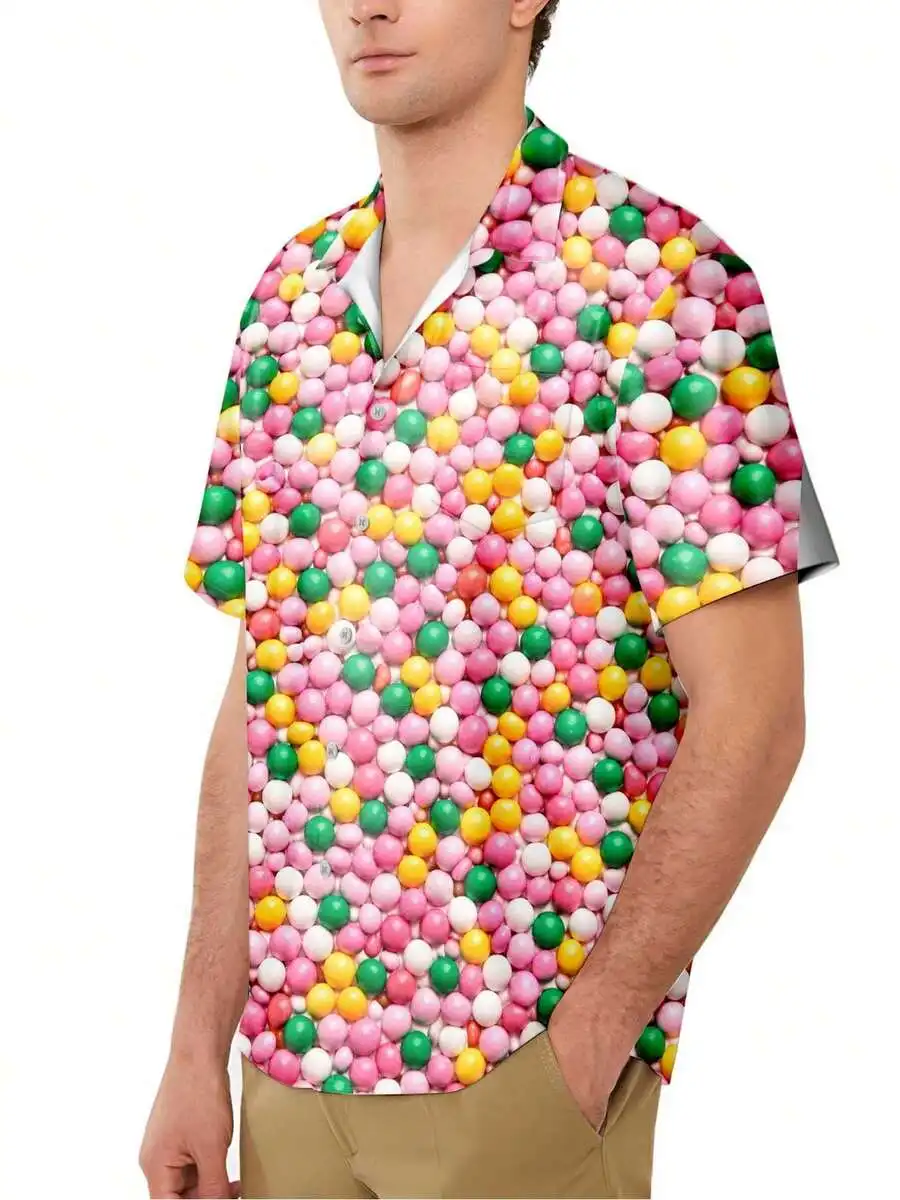 Mens Colorful Candy Bead Print Hawaiian Shirt Short Sleeve Button Down Casual Summer Beach Shirt
Mens Colorful Candy Bead Print Hawaiian Shirt Short Sleeve Button Down Casual Summer Beach Shirt