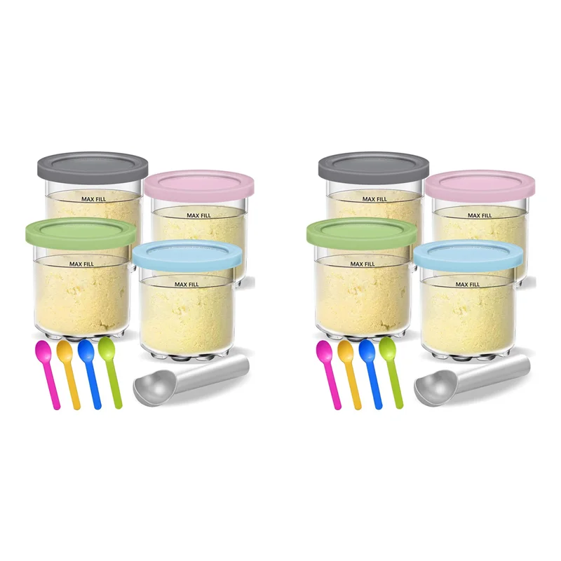 ABWR-Creami Pints And Lids For Ninja - 8Pack Creamy Icecream Containers Cups Jars Tubs Canisters Set NC299AMZ & NC300S Series
ABWR-Creami Pints And Lids For Ninja - 8Pack Creamy Icecream Containers Cups Jars Tubs Canisters Set NC299AMZ & NC300S Series