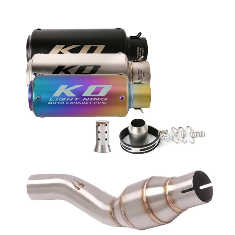 51MM Motorcycle Exhaust Escape Stainless Steel Moto Modified Mid Link Pipe With Muffler Slip On For Benelli 302S 2019-2025
51MM Motorcycle Exhaust Escape Stainless Steel Moto Modified Mid Link Pipe With Muffler Slip On For Benelli 302S 2019-2025