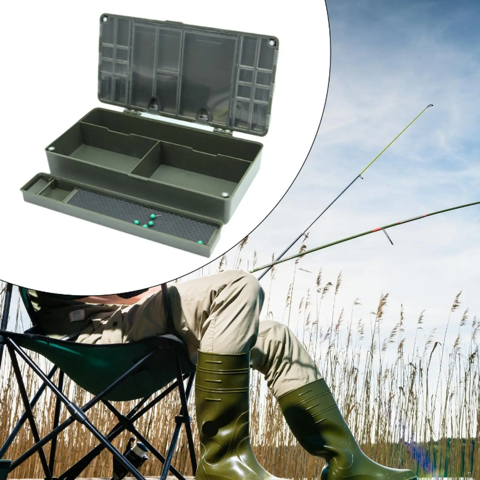 Carp Fishing Tackle Box Storage Case Double Layers Fishing Gear Tackle Organizer for Swivels Jigs Screws Rings Screw Hooks Lures
Carp Fishing Tackle Box Storage Case Double Layers Fishing Gear Tackle Organizer for Swivels Jigs Screws Rings Screw Hooks Lures