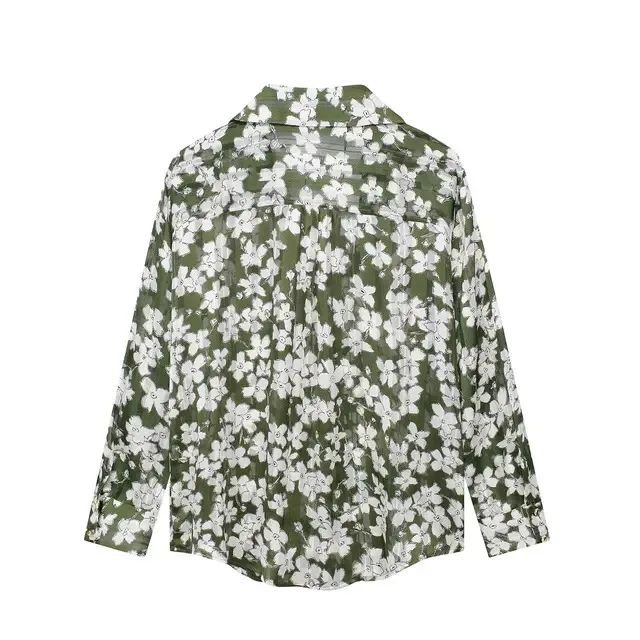BabYoung Women Summer Chic Lapel Casual Green Print Single Breasted Long Sleeve Shirt Tops Woman Fashion Vintage Slim Blouses
BabYoung Women Summer Chic Lapel Casual Green Print Single Breasted Long Sleeve Shirt Tops Woman Fashion Vintage Slim Blouses