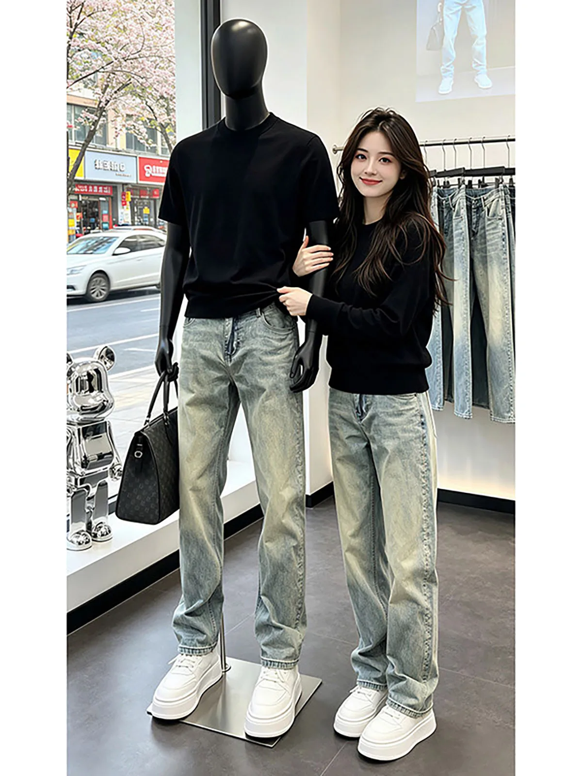 Retro Blue Slim Fit Washed Micro Flared Jeans Men's Stylish Cleanfit American Style Knife High Street Straight Leg Pants
Retro Blue Slim Fit Washed Micro Flared Jeans Men's Stylish Cleanfit American Style Knife High Street Straight Leg Pants