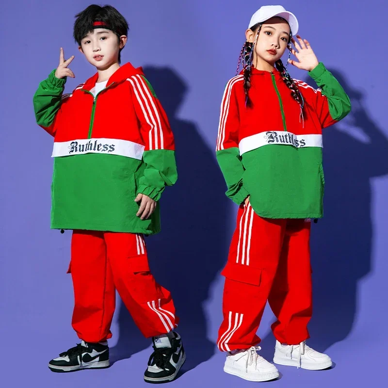 Kids Hip Hop Red Contrast Coat Joggers Pants Boys Street Dance Jacket Outfits Girls Streetwear Child Jazz Sport Costume Clothes
Kids Hip Hop Red Contrast Coat Joggers Pants Boys Street Dance Jacket Outfits Girls Streetwear Child Jazz Sport Costume Clothes