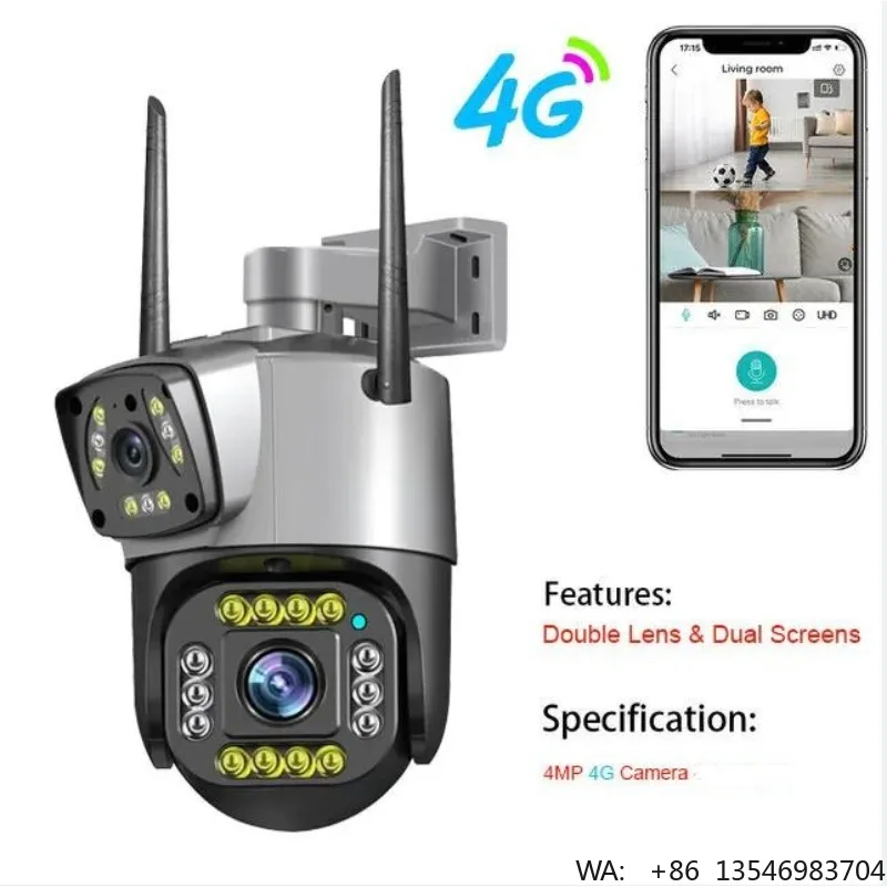 Dual Lens Cctv 4g Camera V380 Pro Waterproof Two Way Audio Color Night Vision Human Detection Wireless Network PTZ Camera
Dual Lens Cctv 4g Camera V380 Pro Waterproof Two Way Audio Color Night Vision Human Detection Wireless Network PTZ Camera