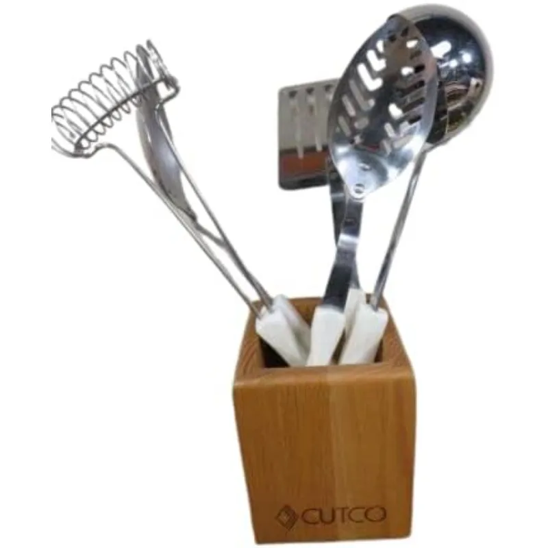 White (Pearl) Model 1718 5-pc Kitchen Tool Set with Holder .Includes #1716 Slotted Turner, 1712 Basting Spoon, 1713 Slotted
White (Pearl) Model 1718 5-pc Kitchen Tool Set with Holder .Includes #1716 Slotted Turner, 1712 Basting Spoon, 1713 Slotted