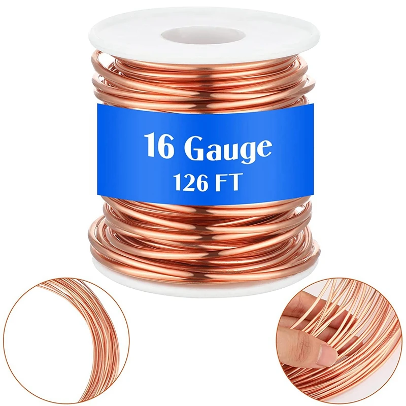 Bare Dead Soft Copper Wire Copper Wire For Jewelry Making, 1 Pound Spool (16 Gauge,0.051In Dia, 126In Length)
Bare Dead Soft Copper Wire Copper Wire For Jewelry Making, 1 Pound Spool (16 Gauge,0.051In Dia, 126In Length)