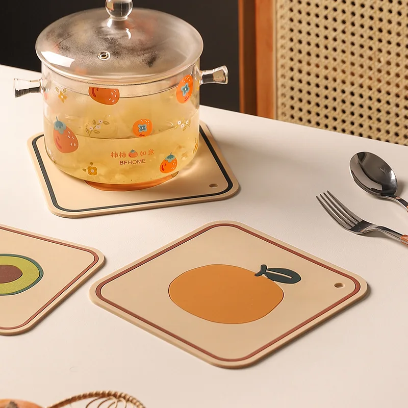 Pumpkin Silicone Square Coaster Persimmon Pattern Cup Mats Non-slip Heat Insulation Mug Mat Dining Table Decor Tableware Set
Pumpkin Silicone Square Coaster Persimmon Pattern Cup Mats Non-slip Heat Insulation Mug Mat Dining Table Decor Tableware Set