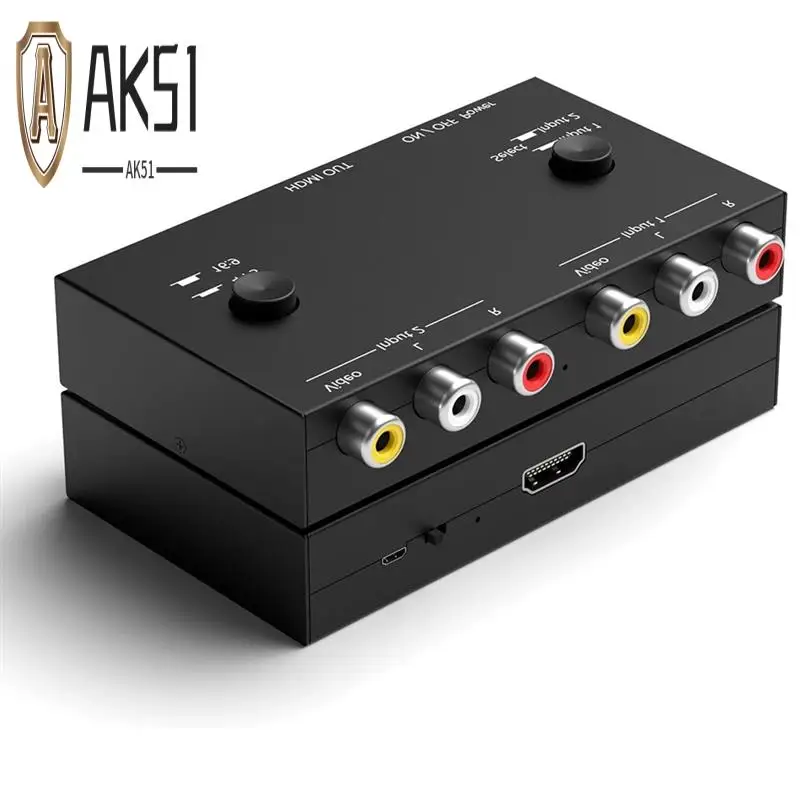 AK51-2 Way AV-совместимый 2AV TO-совместимый 2RCA TO-совместимый многофункциональный удобный преобразователь сигналов
AK51-2 Way AV-совместимый 2AV TO-совместимый 2RCA TO-совместимый многофункциональный удобный преобразователь сигналов