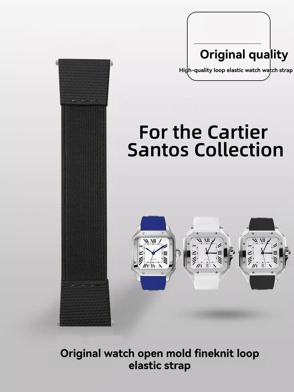 Custom Elastic Fluorocarbon Rubber Watch Strap for Cartier Santos Series WSSA0009 WSSA0018/A0013 Quick-Release Bracelet 19 21mm
Custom Elastic Fluorocarbon Rubber Watch Strap for Cartier Santos Series WSSA0009 WSSA0018/A0013 Quick-Release Bracelet 19 21mm