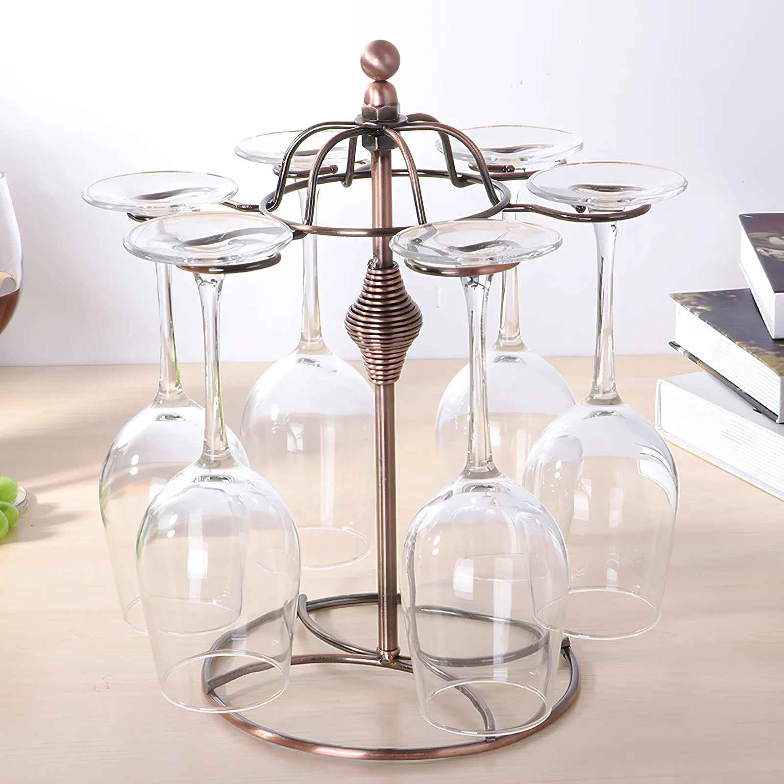 Sturdy Metal Wine Glass Holder Upright Tabletop Goblet Rack Space Saving Kitchen Storage Display Stand for Stemware and Bar
Sturdy Metal Wine Glass Holder Upright Tabletop Goblet Rack Space Saving Kitchen Storage Display Stand for Stemware and Bar