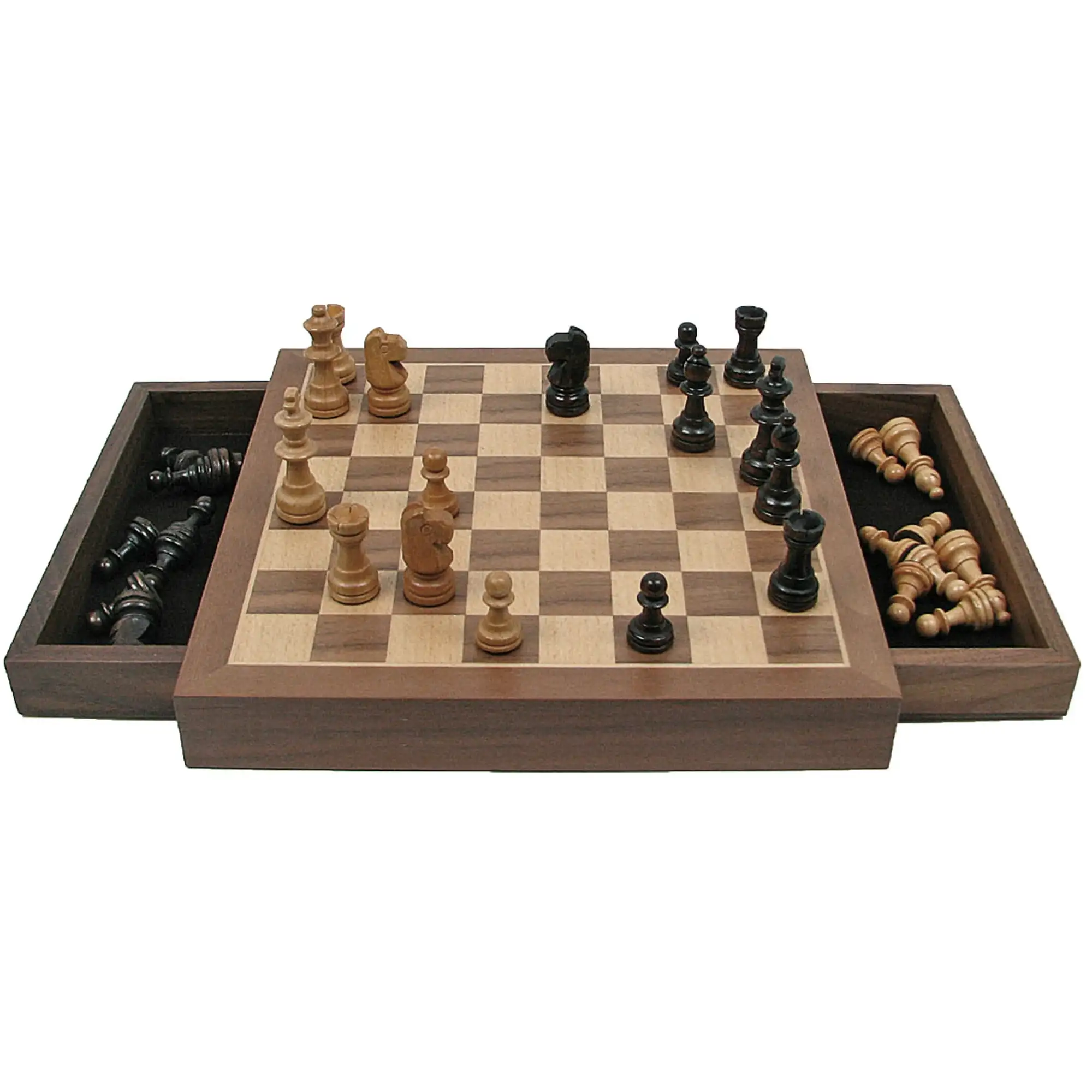 Juego de Ajedrez Estilo Nogal — Madera Magnetizada с Ajedrez de Madera de Staunton
Juego de Ajedrez Estilo Nogal — Madera Magnetizada с Ajedrez de Madera de Staunton