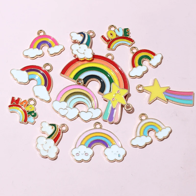 10 шт. Радужные подвески милая эмаль металлический шарм кулон для DIY ожерелье браслет изготовление ювелирных изделий аксессуары фурнитура поставки
10 шт. Радужные подвески милая эмаль металлический шарм кулон для DIY ожерелье браслет изготовление ювелирных изделий аксессуары фурнитура поставки