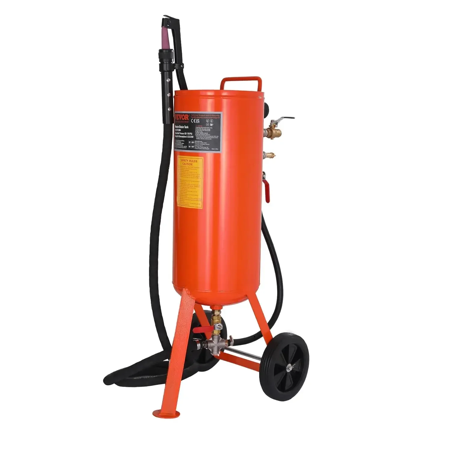 10 Gallon Heavy-Duty Sand Blaster, 60-110 PSI High Pressure Sandblaster, Portable Abrasive Blasting Tank
10 Gallon Heavy-Duty Sand Blaster, 60-110 PSI High Pressure Sandblaster, Portable Abrasive Blasting Tank