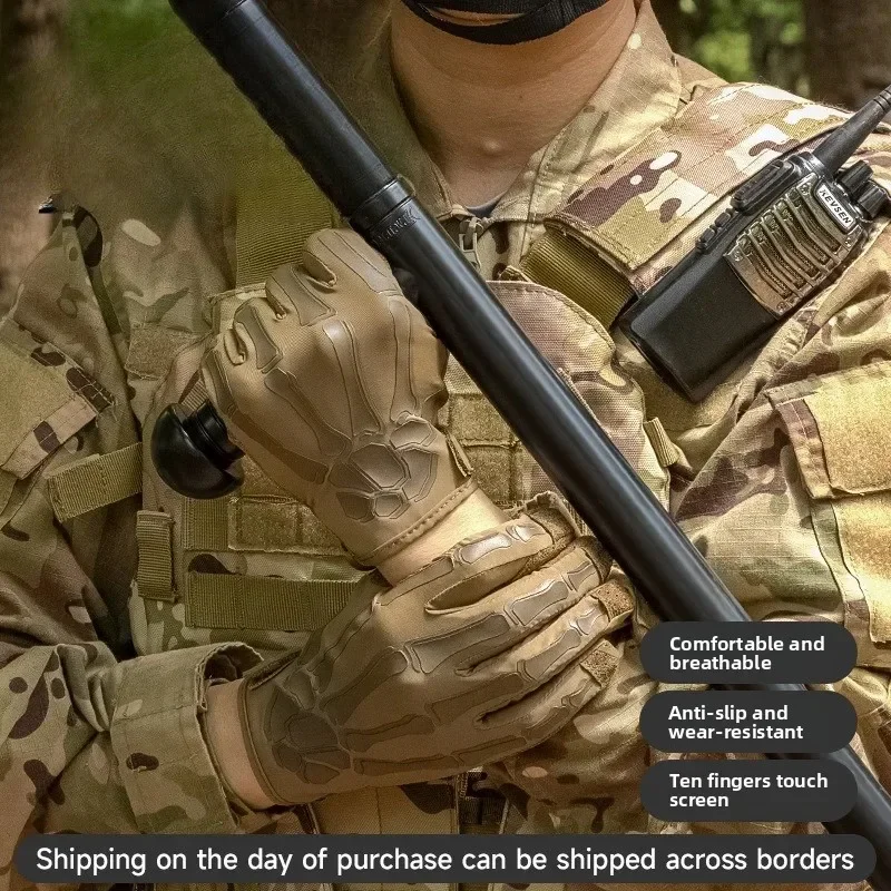 Skull-Patterned Tactical Gloves: Non-Slip, Wear-Resistant for Motorcycle Riding with Full-Finger Touchscreen Compatibility
Skull-Patterned Tactical Gloves: Non-Slip, Wear-Resistant for Motorcycle Riding with Full-Finger Touchscreen Compatibility