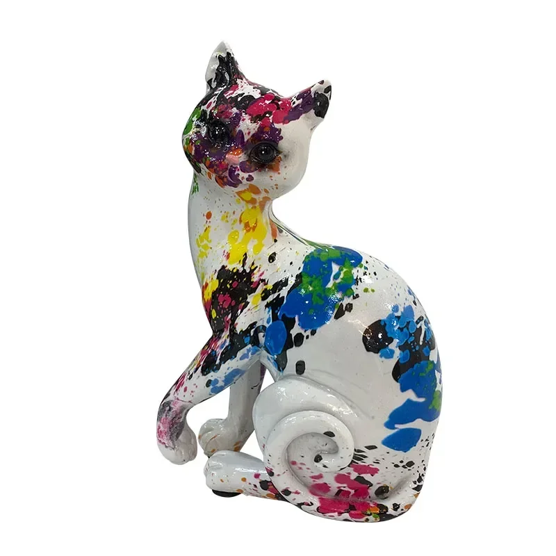 Resin Graffiti Painted Cat Ornaments Europe Creative Animal Decorative Figurines for Interior Home Bedroom Study Room
Resin Graffiti Painted Cat Ornaments Europe Creative Animal Decorative Figurines for Interior Home Bedroom Study Room
