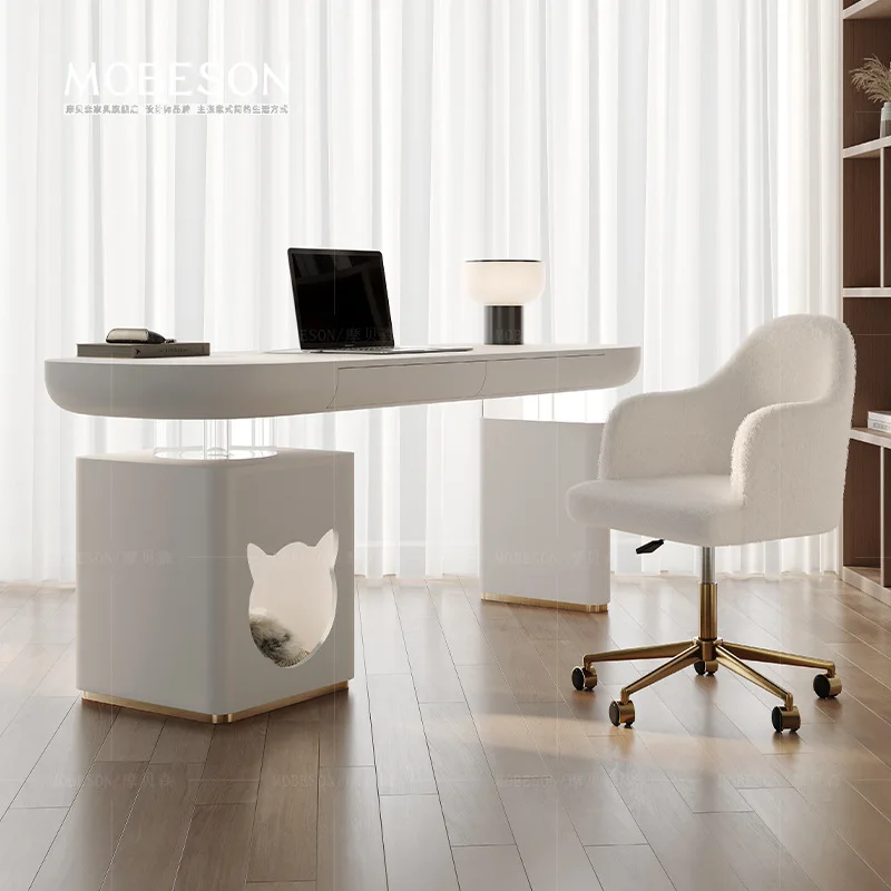 With cat cabinet #desk suspension study desk light luxury modern high sense household acrylic electric
With cat cabinet #desk suspension study desk light luxury modern high sense household acrylic electric