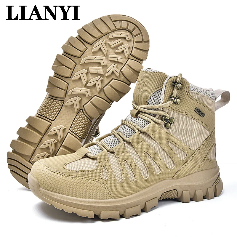 Lianyi зимние мужские уличные охотничьи тактические ботинки с высоким берцем, водонепроницаемая безопасная спортивная обувь для пешего туризма в пустыне, нескользящая обувь для скалолазания
Lianyi зимние мужские уличные охотничьи тактические ботинки с высоким берцем, водонепроницаемая безопасная спортивная обувь для пешего туризма в пустыне, нескользящая обувь для скалолазания