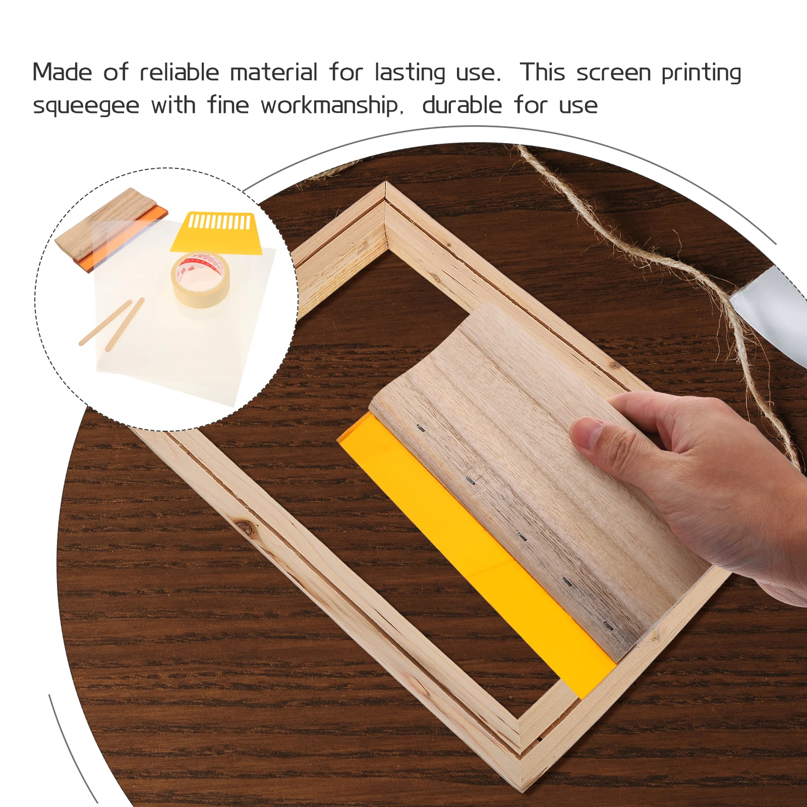Screen Printing Kit Durable Squeegee Ink Craft Textured Paper Scraper Tools for Fabric Art Painting Supplies
Screen Printing Kit Durable Squeegee Ink Craft Textured Paper Scraper Tools for Fabric Art Painting Supplies