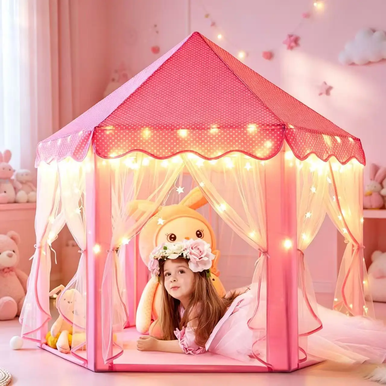 1 Fun Princess Playhouse Tent, Foldable Playhouse Toy Castle for Boys and Girls, Portable Play Tent, Holiday Gift, Decorations Not Included (Need to Be Purchased Separately)
1 Fun Princess Playhouse Tent, Foldable Playhouse Toy Castle for Boys and Girls, Portable Play Tent, Holiday Gift, Decorations Not Included (Need to Be Purchased Separately)