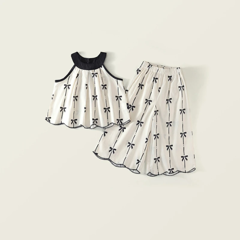 Girls' Suit 2025 Summer New Children's Cotton Printed Halter Top + Wide-leg Pants Two-piece Set Girls Clothes
Girls' Suit 2025 Summer New Children's Cotton Printed Halter Top + Wide-leg Pants Two-piece Set Girls Clothes