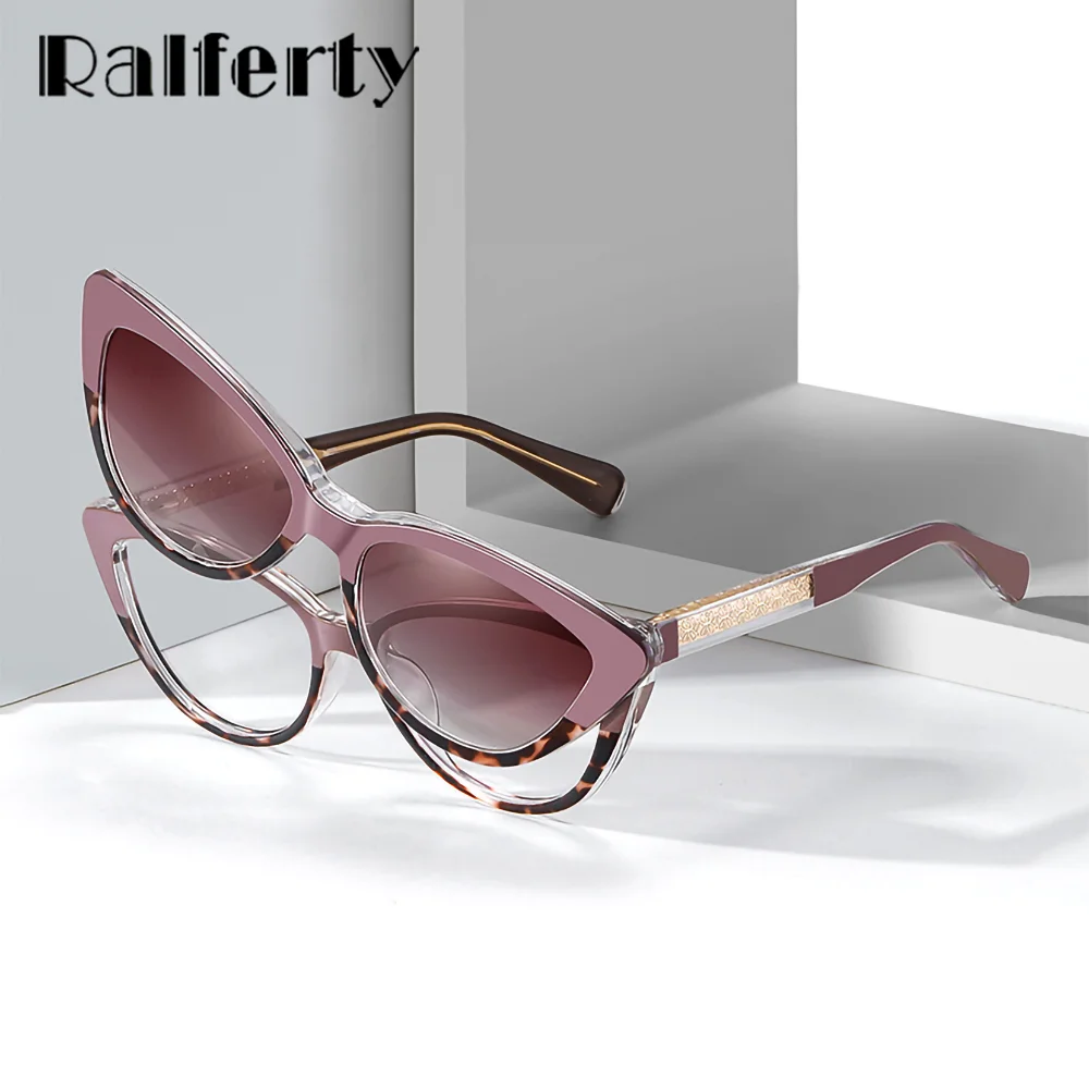 Ralferty 2-in-1 Luxury Cat Eye Magnetic Sunglasses Polarized Blue Light Filter Clip-On Glass Spring Hinge Gradient Sun Glasses
Ralferty 2-in-1 Luxury Cat Eye Magnetic Sunglasses Polarized Blue Light Filter Clip-On Glass Spring Hinge Gradient Sun Glasses