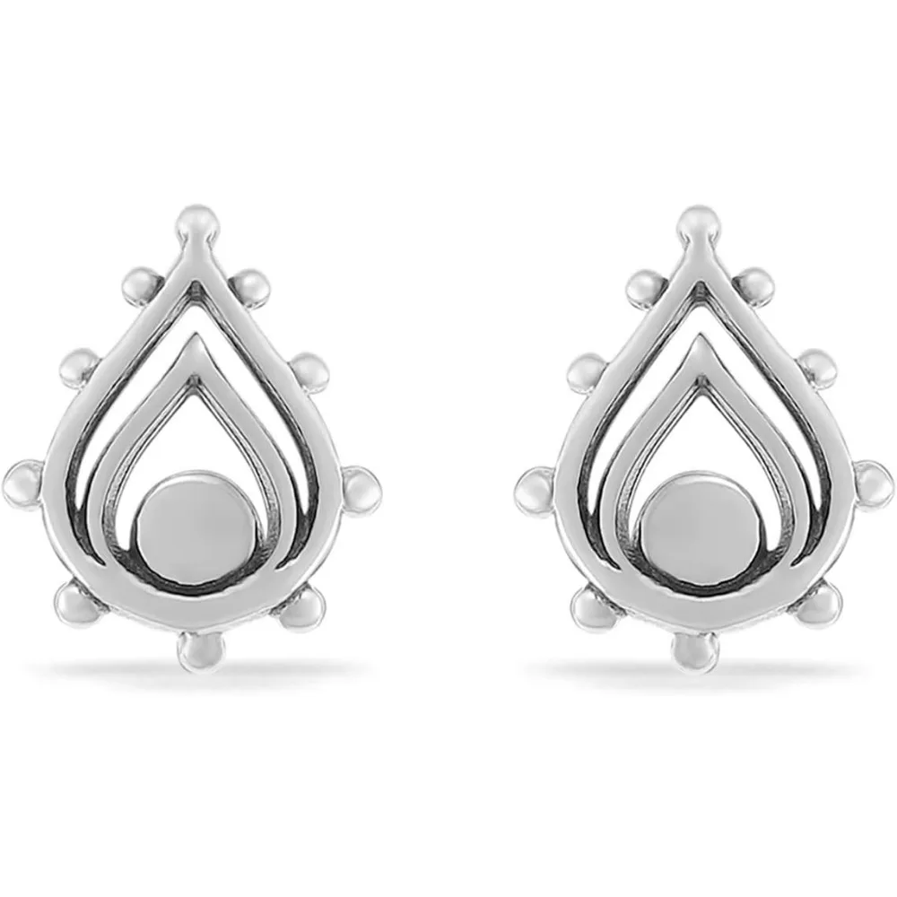 Sterling Silver Tribal Boho Teardrop Stud Earrings
Sterling Silver Tribal Boho Teardrop Stud Earrings