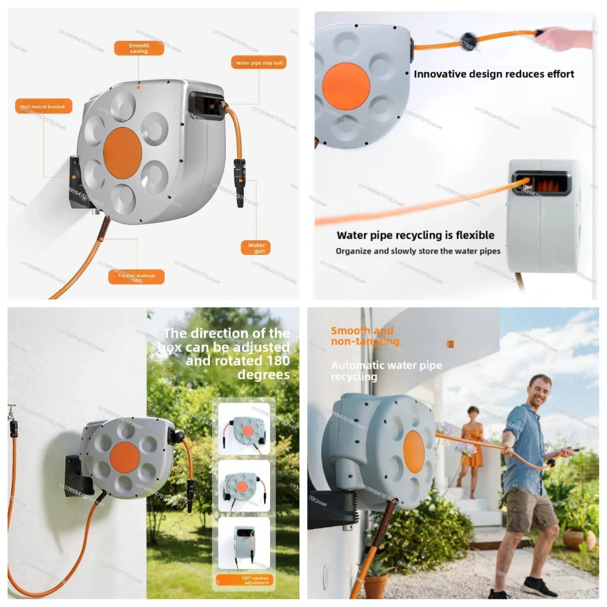 Garden Retractable Water Hose Reel Auto Rewind Storage Rack
Garden Retractable Water Hose Reel Auto Rewind Storage Rack