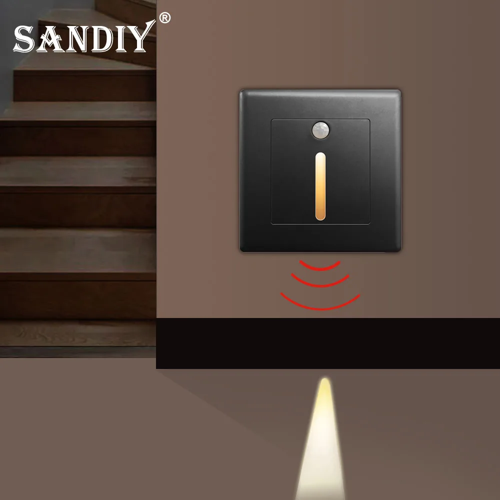Настенный светильник SANDIY с датчиком движения для лестницы, встроенный ночсветильник для дома, лестницы, кухонный декор, автоматический переключатель
Настенный светильник SANDIY с датчиком движения для лестницы, встроенный ночсветильник для дома, лестницы, кухонный декор, автоматический переключатель