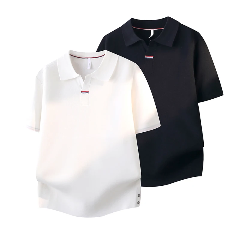Summer New Light Luxury Men Simple T-Shirt Lapel Short-Sleeve Fashion Casual Knit Polo Shirt British Style Outdoor-Homewear Tops
Summer New Light Luxury Men Simple T-Shirt Lapel Short-Sleeve Fashion Casual Knit Polo Shirt British Style Outdoor-Homewear Tops