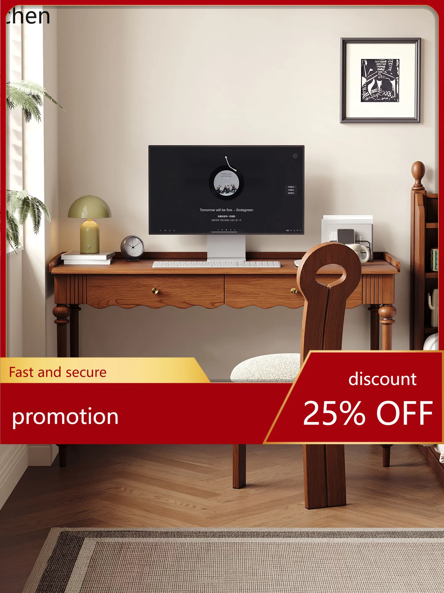 ZML Vintage Style Solid Wood Rectangular Desk and Chair Set for Small Apartments, Home Study, and Wall-Mounted Office Desk
ZML Vintage Style Solid Wood Rectangular Desk and Chair Set for Small Apartments, Home Study, and Wall-Mounted Office Desk