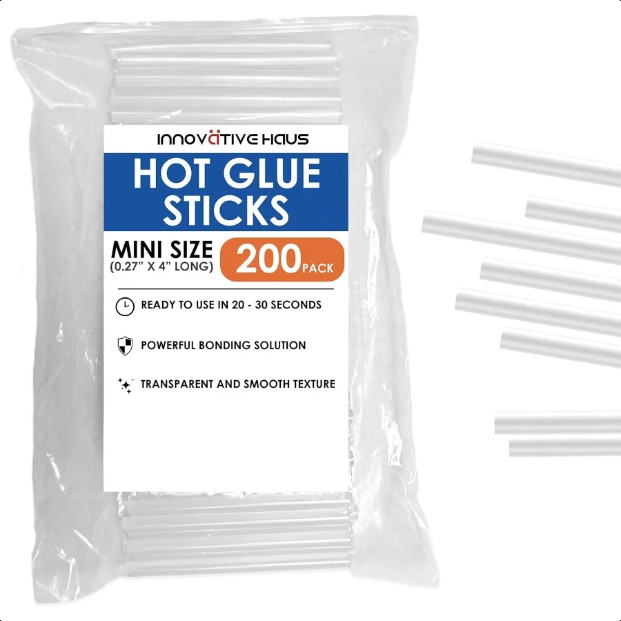Mini Hot Glue Sticks 200 Pack Fits Mini Glue Guns 4 x 0.27 Craft Bond Create on Wood Metal Glass and More Transparent Strong an
Mini Hot Glue Sticks 200 Pack Fits Mini Glue Guns 4 x 0.27 Craft Bond Create on Wood Metal Glass and More Transparent Strong an