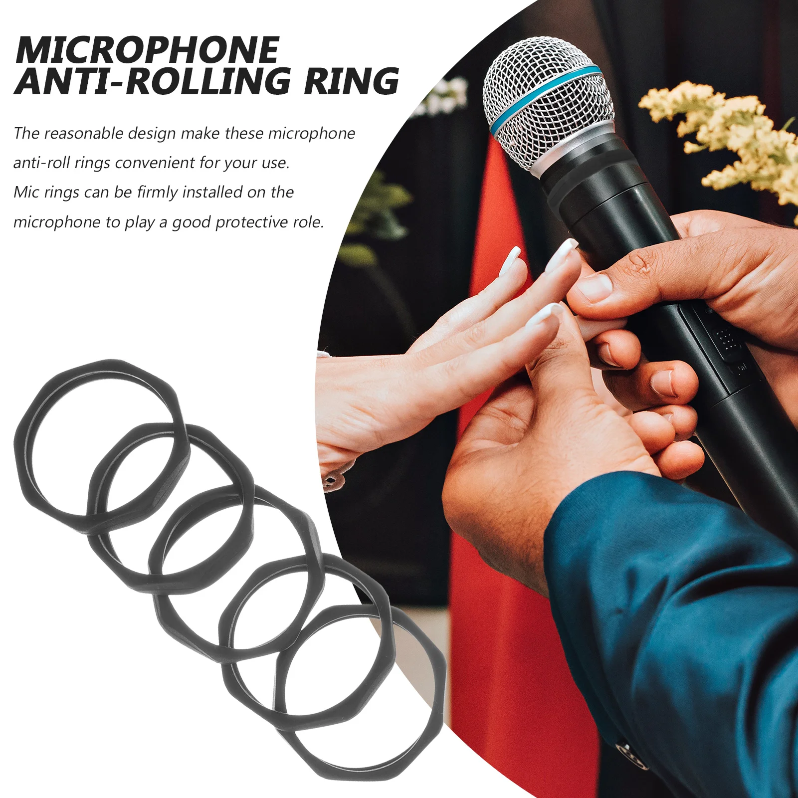 5pcs Microphone _roll Rings Protector Non_slip Holder Stand Accessories For KTV Stage Performance Mic Universal Fit
5pcs Microphone _roll Rings Protector Non_slip Holder Stand Accessories For KTV Stage Performance Mic Universal Fit