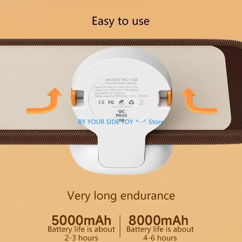 Portable Wireless Bottle Warmer Universal USB Charged Milk Warmer Essential U6XE
Portable Wireless Bottle Warmer Universal USB Charged Milk Warmer Essential U6XE