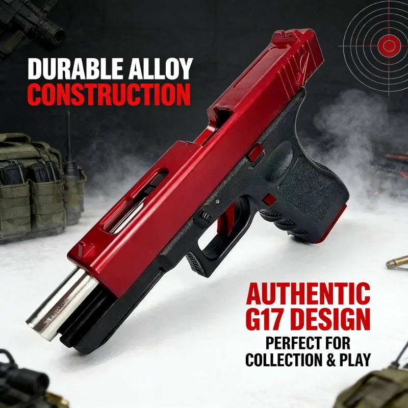 G17 Black Alloy Toy Gun Great Power Long Range Fires Plastic Bullets Best Kids Birthday Gift
G17 Black Alloy Toy Gun Great Power Long Range Fires Plastic Bullets Best Kids Birthday Gift