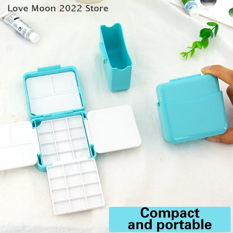 Portable Travel Watercolor Plastic Painting Box With Palette Half Pan Mini Paint Storage Case For Art Supplies 
Portable Travel Watercolor Plastic Painting Box With Palette Half Pan Mini Paint Storage Case For Art Supplies