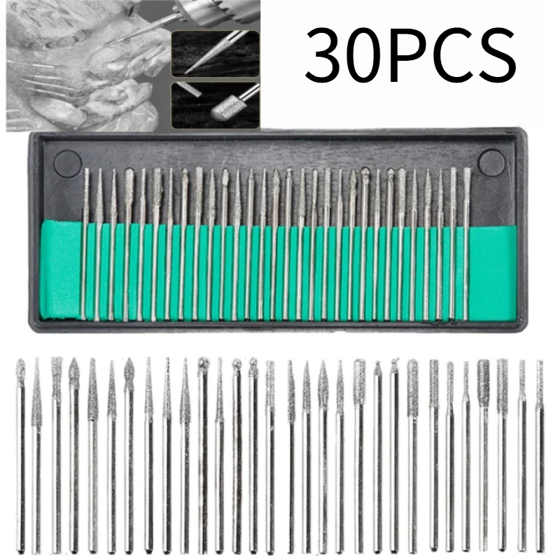 30/50PCS Diamond Burr Set with Case Shank for Rotary Tools, High Abrasive Grinding Polishing Drill Bits
30/50PCS Diamond Burr Set with Case Shank for Rotary Tools, High Abrasive Grinding Polishing Drill Bits