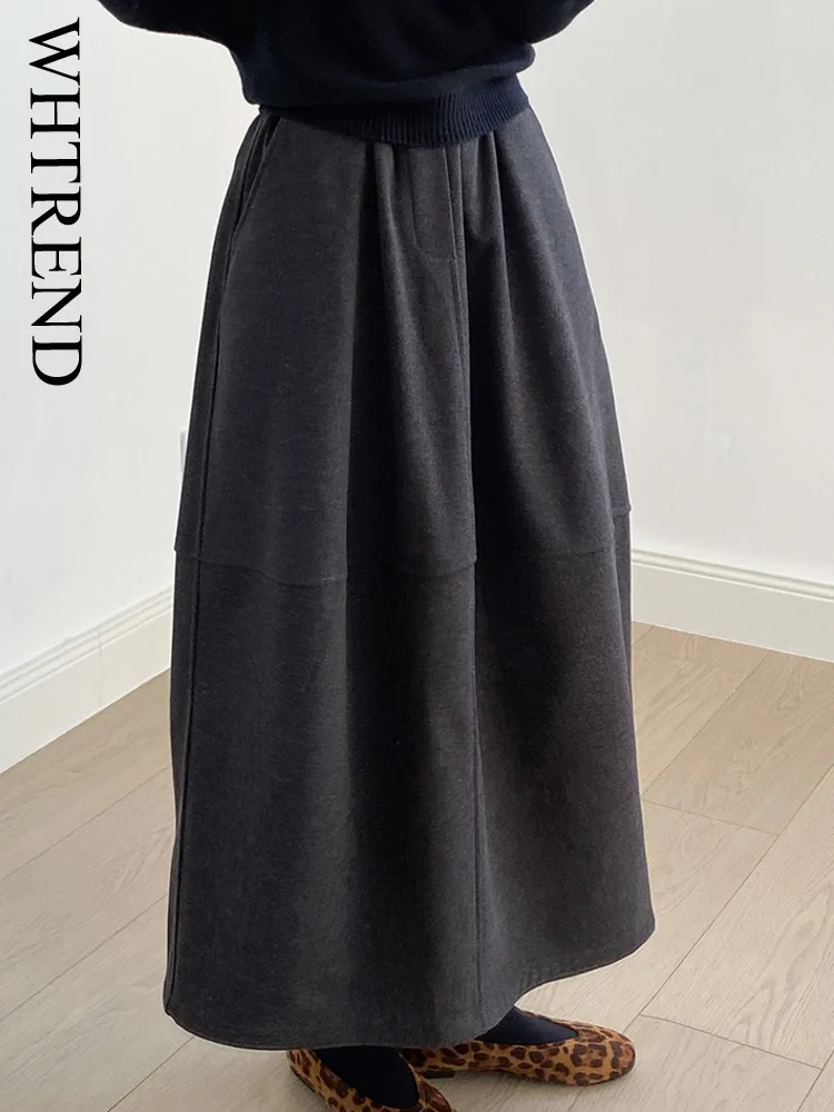 WHTREND Korean Style Elegant Bud Woolen Skirt For Women Autumn Winter High Waist Draped A-line Flared Skirts WH2190
WHTREND Korean Style Elegant Bud Woolen Skirt For Women Autumn Winter High Waist Draped A-line Flared Skirts WH2190