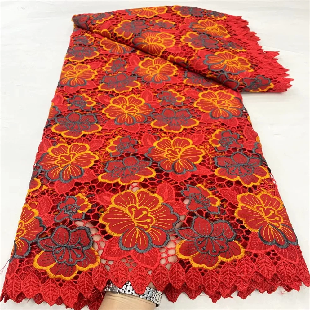 2024 New Red High Quality African Guipure Cord Lace Fabric Nigerian Water Soluble Lace Fabric For Sewing Women Dresses 1-3DP2258
2024 New Red High Quality African Guipure Cord Lace Fabric Nigerian Water Soluble Lace Fabric For Sewing Women Dresses 1-3DP2258