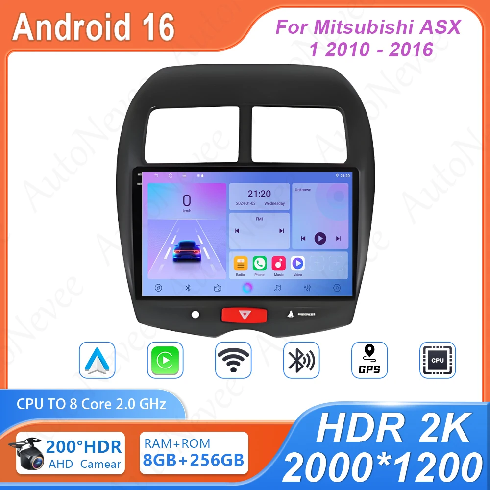 Автомагнитола Android для Mitsubishi ASX 1 2010-2016, мультимедийный плеер, 4G Wi-Fi, без 2DIN, Carplay, Auto, GPS, видеоэкран, GPS
Автомагнитола Android для Mitsubishi ASX 1 2010-2016, мультимедийный плеер, 4G Wi-Fi, без 2DIN, Carplay, Auto, GPS, видеоэкран, GPS