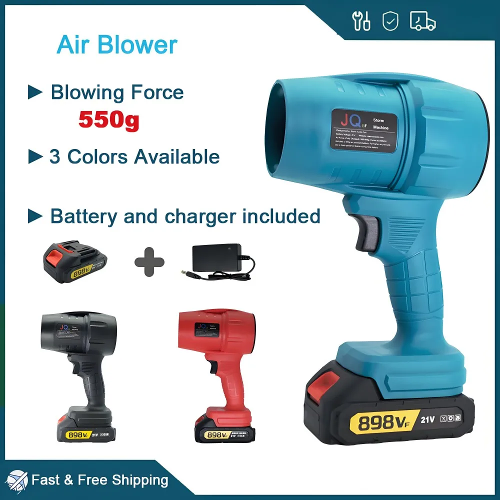 Powerful Air Blower with 550g Thrust Turbo Fan for Cleaning Leaves, Snow, and Dust – Includes 18V Makita - Compatible Battery
Powerful Air Blower with 550g Thrust Turbo Fan for Cleaning Leaves, Snow, and Dust – Includes 18V Makita - Compatible Battery