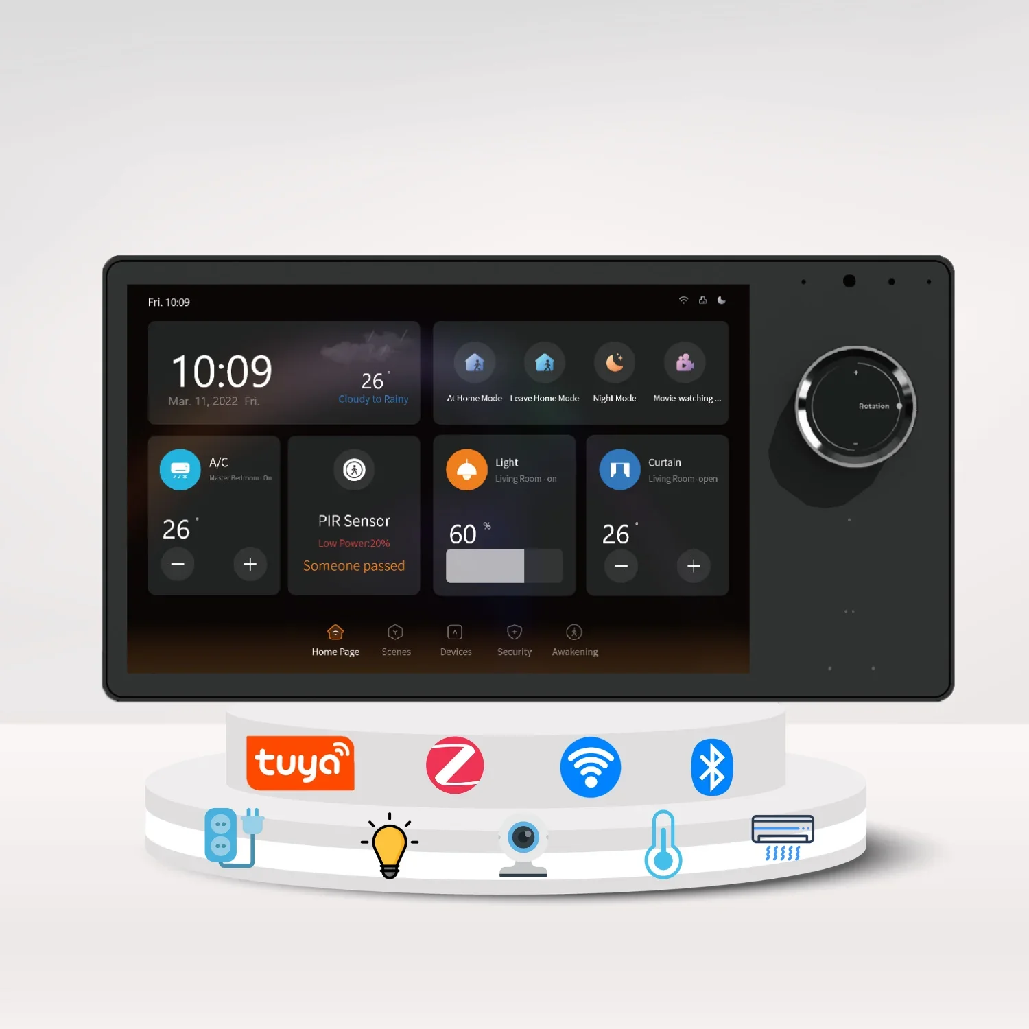 Brand New EU 8 Inch Tuya Smart Home Control Panel Zigbee Gateway Intelligent Switch Panel Screen For Smart Home Systems