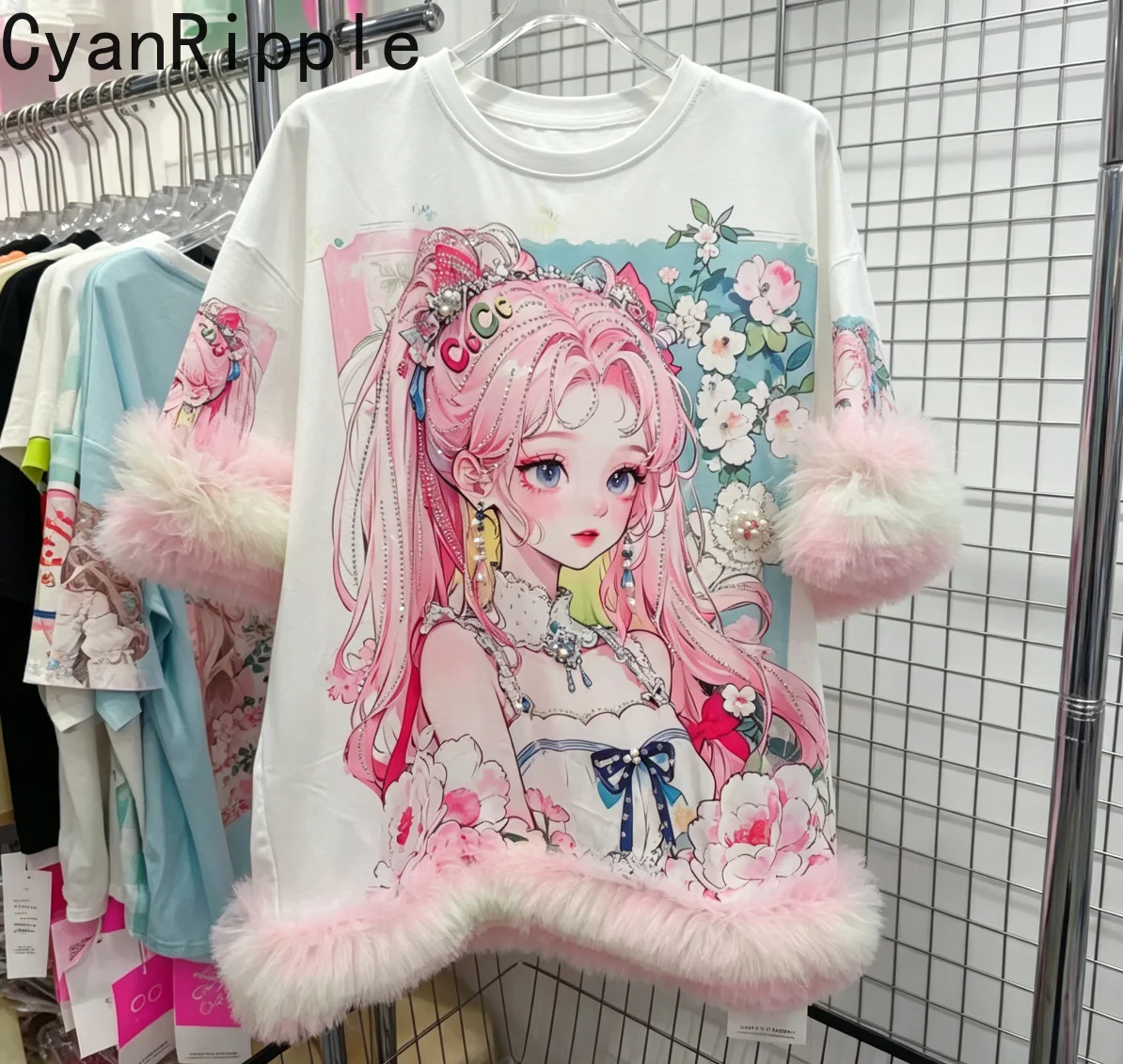 New Summer Fashion All-match Women Mid-long T-shirt Top Elegant Mesh Lace Half Sleeve Round Neck Cartoon Print Princess Dress
New Summer Fashion All-match Women Mid-long T-shirt Top Elegant Mesh Lace Half Sleeve Round Neck Cartoon Print Princess Dress