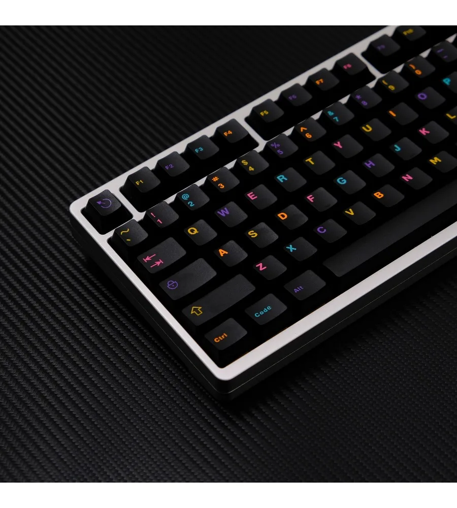 Black multicolored semi-transparent mechanical keyboard keycap ABS two-color original factory suitable for wooting Meijia lion
Black multicolored semi-transparent mechanical keyboard keycap ABS two-color original factory suitable for wooting Meijia lion