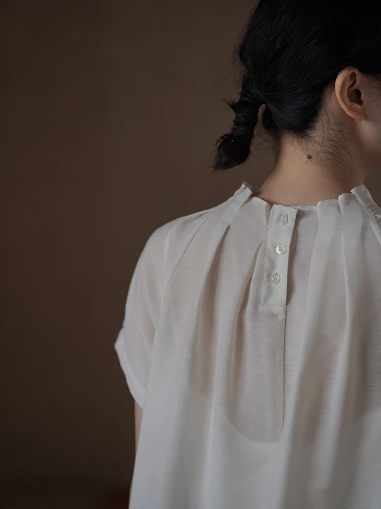 Hacikis Heavyweight Pleated Floral Collar Linen Shirt Women's Breathable Dry Texture Commute Top Simple Style Short Sleeve
Hacikis Heavyweight Pleated Floral Collar Linen Shirt Women's Breathable Dry Texture Commute Top Simple Style Short Sleeve