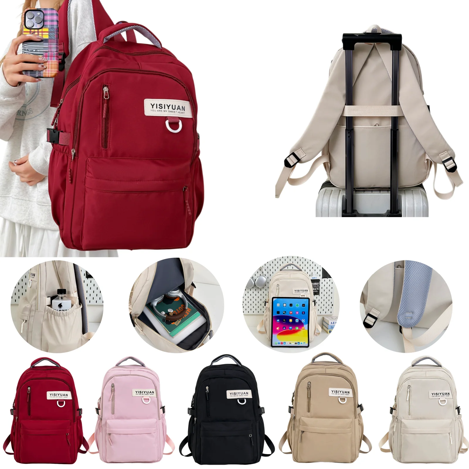 Back to school season student backpack new fashion trend large capacity casual versatile travel bag computer bag
Back to school season student backpack new fashion trend large capacity casual versatile travel bag computer bag