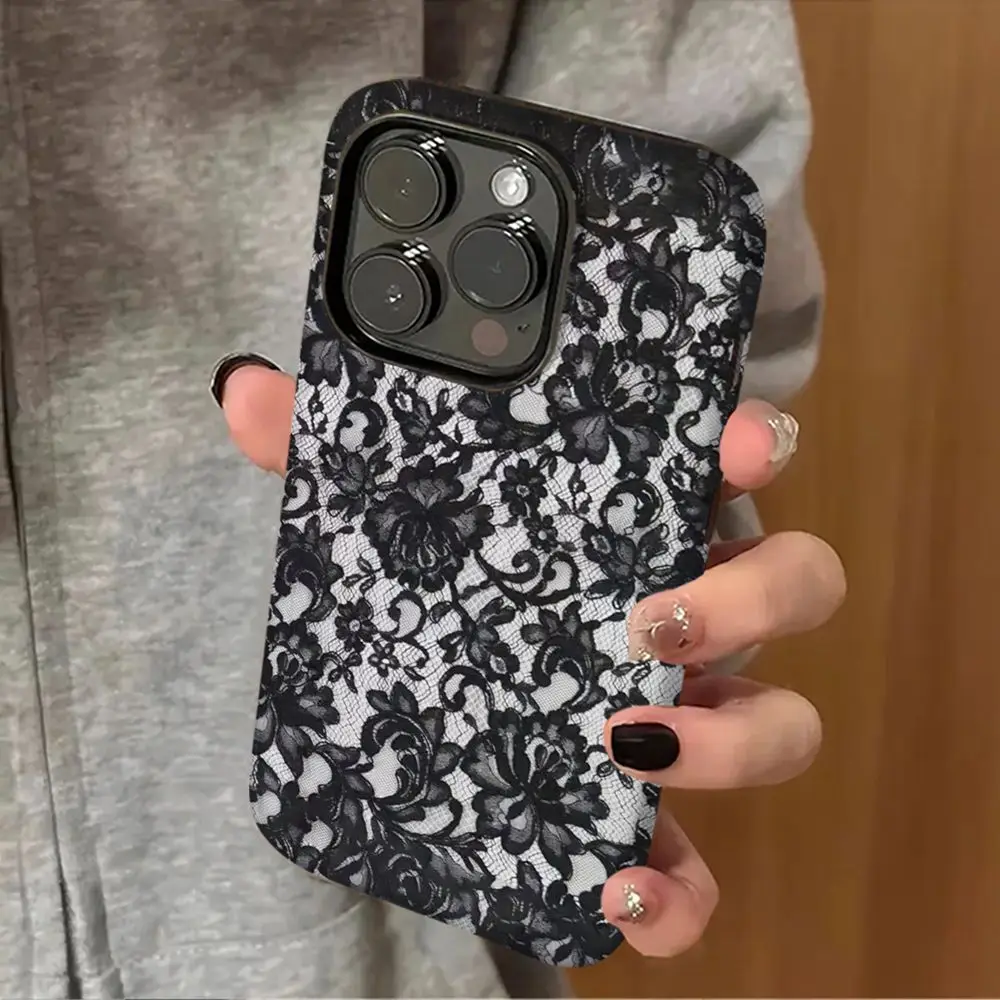 Black Lace Floral Vine Phone Case For IPhone 17 16 15 14 13 12 11 Pro Max Mini X XR XS MAX 78Plus Single Double-layer Tough Case
Black Lace Floral Vine Phone Case For IPhone 17 16 15 14 13 12 11 Pro Max Mini X XR XS MAX 78Plus Single Double-layer Tough Case