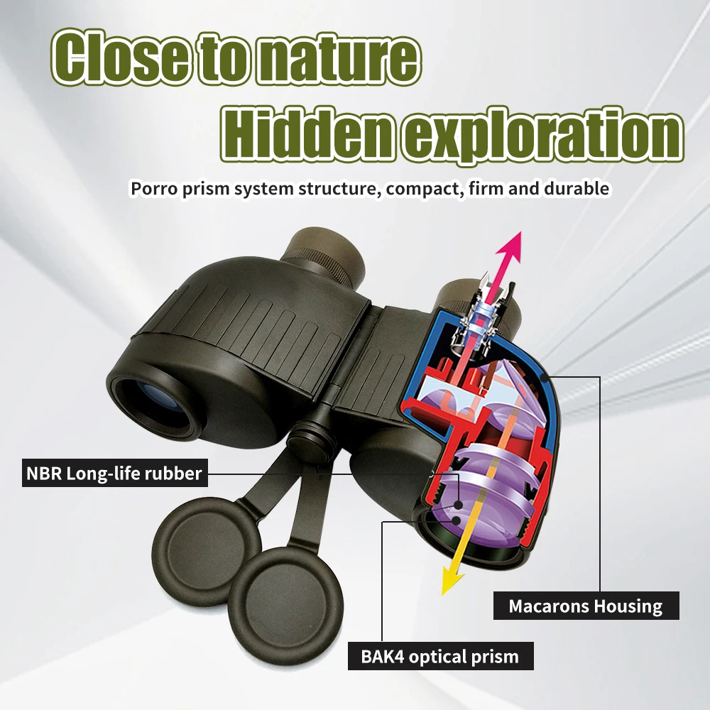 8x30 Professional Binoculars High Nitrogen Waterproof Binocular with reticle for Marine hunting and Traveling
8x30 Professional Binoculars High Nitrogen Waterproof Binocular with reticle for Marine hunting and Traveling