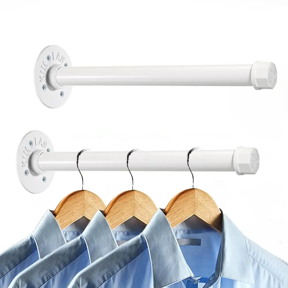 2 Pcs 12 H Industrial Pipe Clothes Bar - Heavy Duty Rustic Metal Coat Hanger With Screws,Wall-Mounted Garment Holder Ra For
2 Pcs 12 H Industrial Pipe Clothes Bar - Heavy Duty Rustic Metal Coat Hanger With Screws,Wall-Mounted Garment Holder Ra For