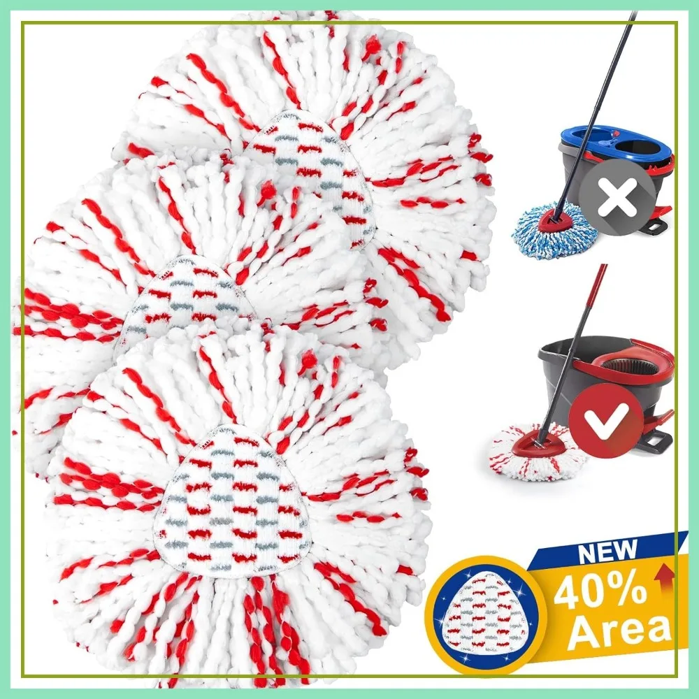 3 Pack Spin Mop Heads Refill, 40% More Cleaning Power, Microfiber, Machine Washable
3 Pack Spin Mop Heads Refill, 40% More Cleaning Power, Microfiber, Machine Washable
