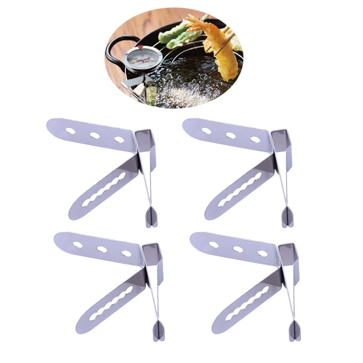 4 Pcs Stainless Steel Thermometer Clip Holder Food Grade Meat Probe Barbecue Grill
4 Pcs Stainless Steel Thermometer Clip Holder Food Grade Meat Probe Barbecue Grill